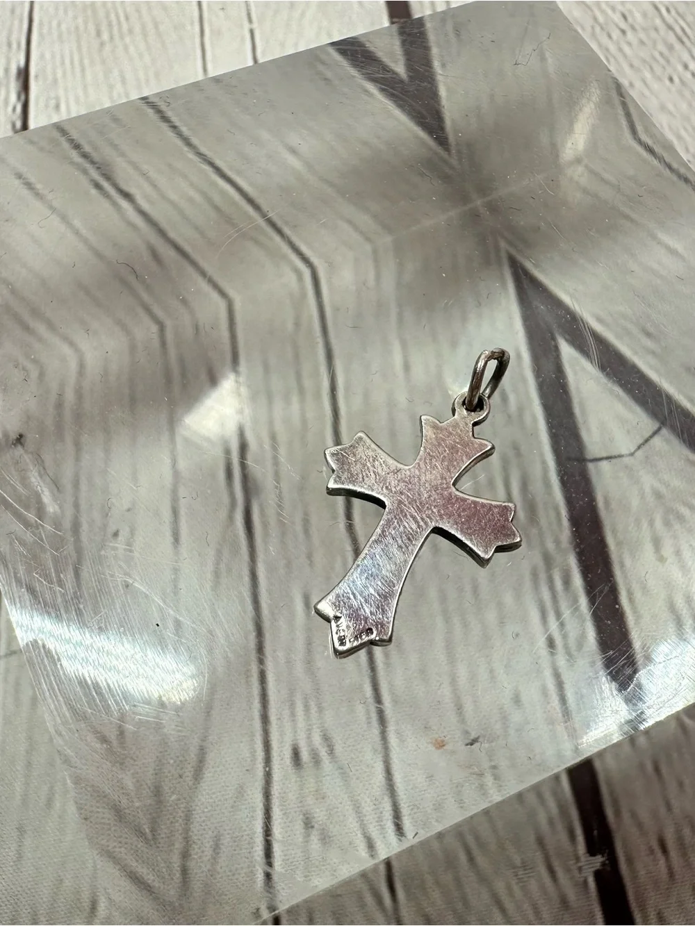 James Avery retired lattice Cross Pendant charm bracelet Sterling faith jewelry